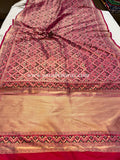 Rani Pink Banarasi Handloom Katan Silk Saree - Aura Benaras