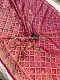 Rani Pink Banarasi Handloom Katan Silk Saree - Aura Benaras