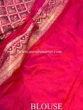 Rani Pink Banarasi Handloom Katan Silk Saree - Aura Benaras