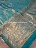 Blue Pure Banarasi Handloom Katan Silk Saree - Aura Benaras