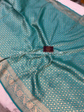 Blue Pure Banarasi Handloom Katan Silk Saree - Aura Benaras