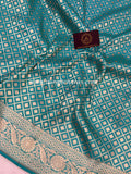 Blue Pure Banarasi Handloom Katan Silk Saree - Aura Benaras