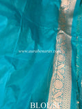 Blue Pure Banarasi Handloom Katan Silk Saree - Aura Benaras