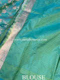 Sea Green Pure Banarasi Handloom Katan Silk Saree - Aura Benaras