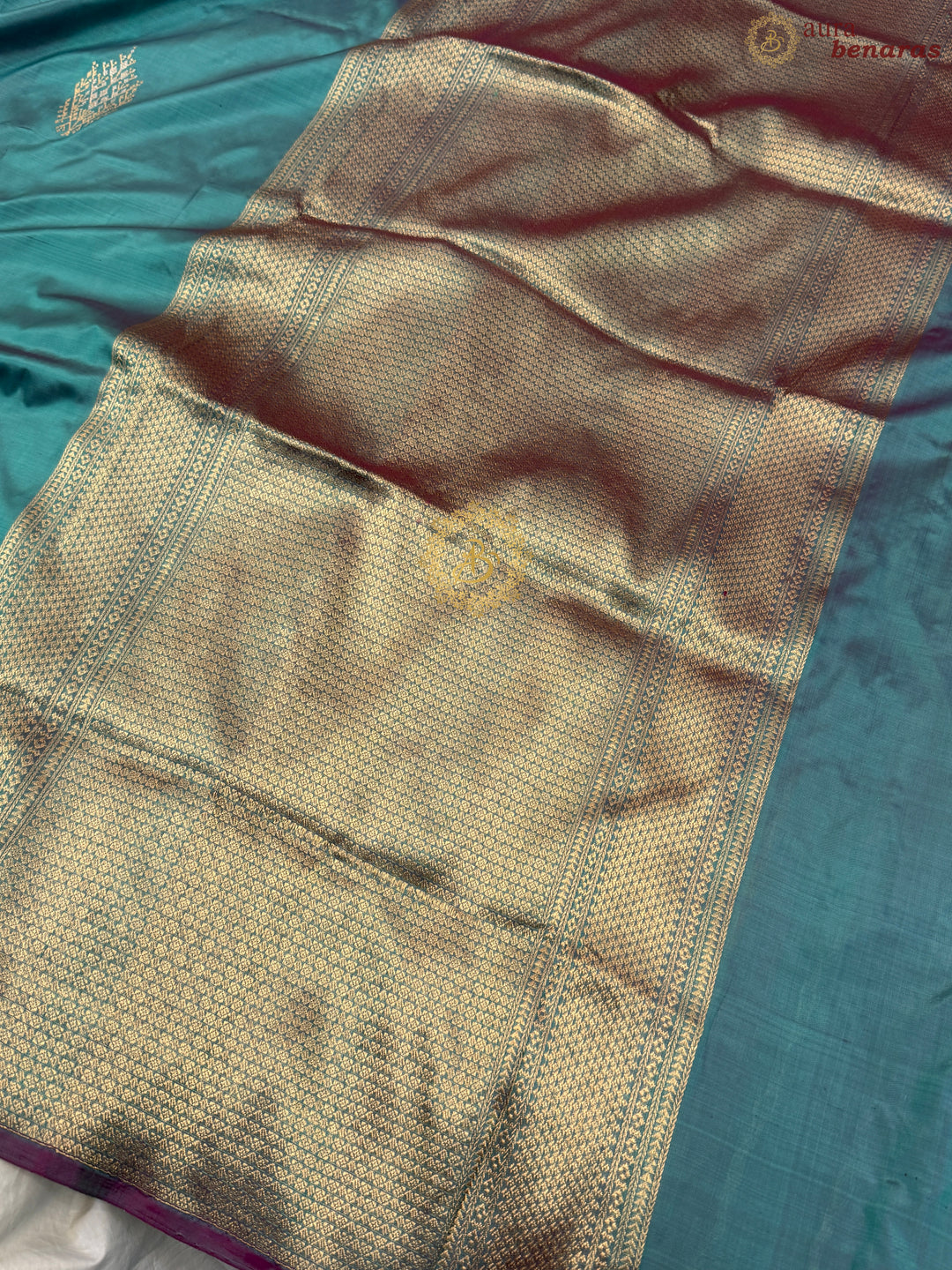 Bondi Blue Pure Banarasi Handloom Katan Silk Saree