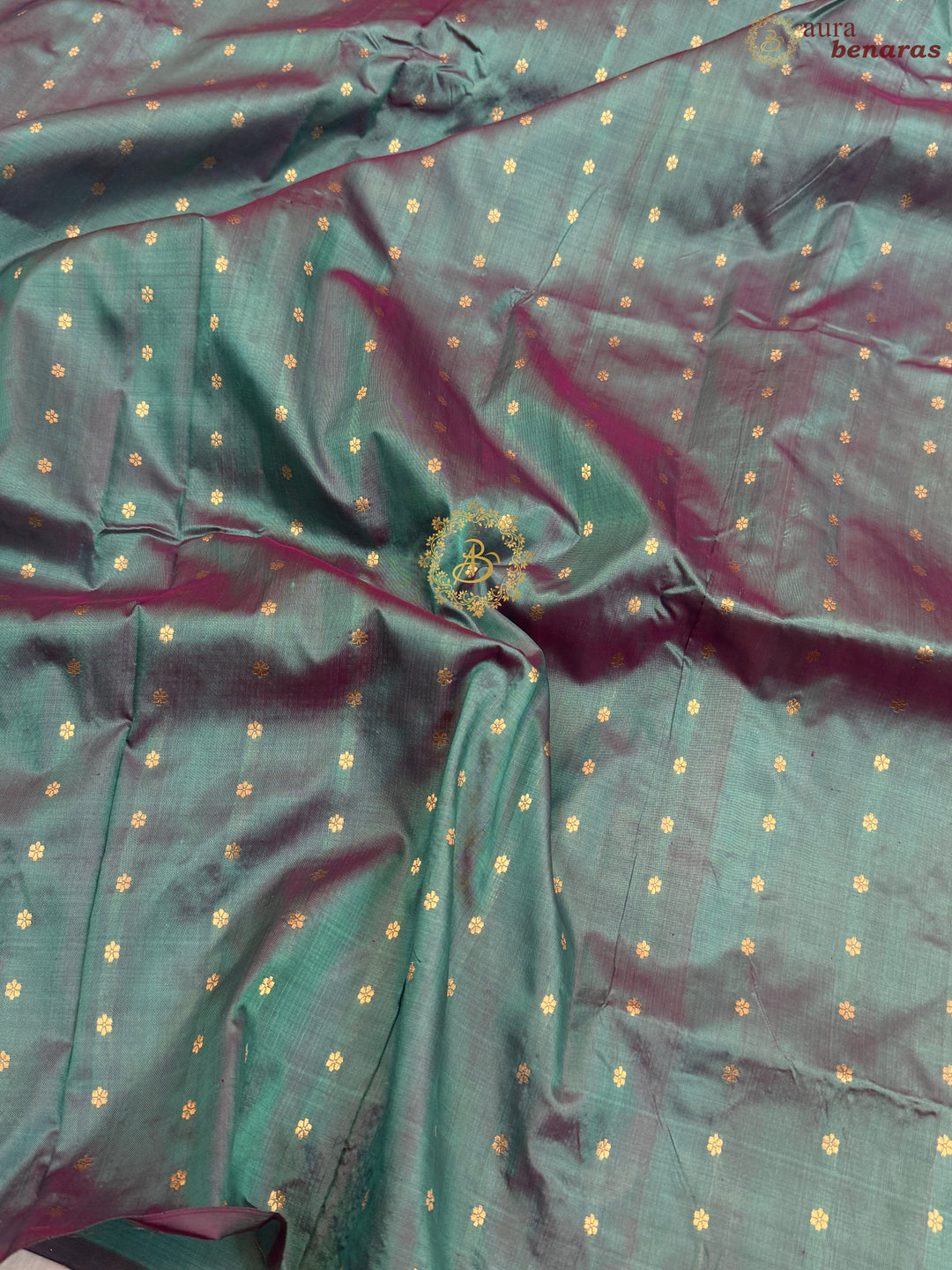 Bondi Blue Pure Banarasi Handloom Katan Silk Saree