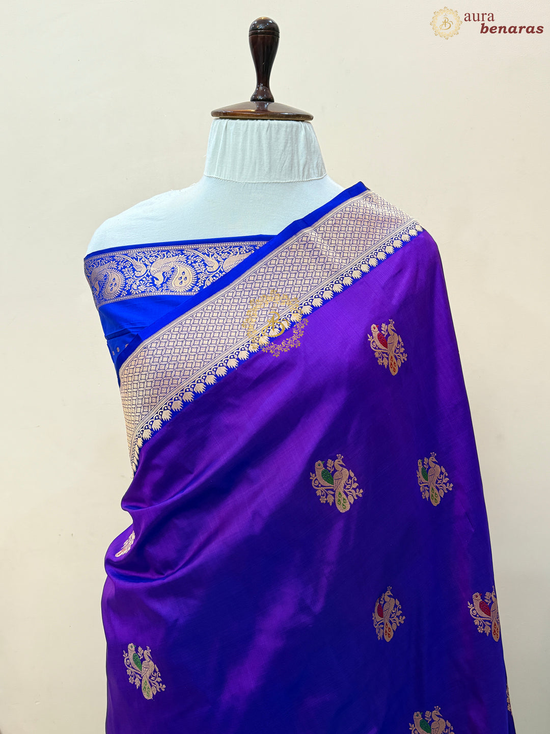 Purple Pure Katan Silk Handloom Banarasi Saree