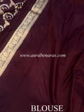 Brown Pure Banarasi Handloom Katan Silk Saree - Aura Benaras