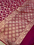 Maharani Pink Pure Banarasi Handloom Katan Silk Saree - Aura Benaras