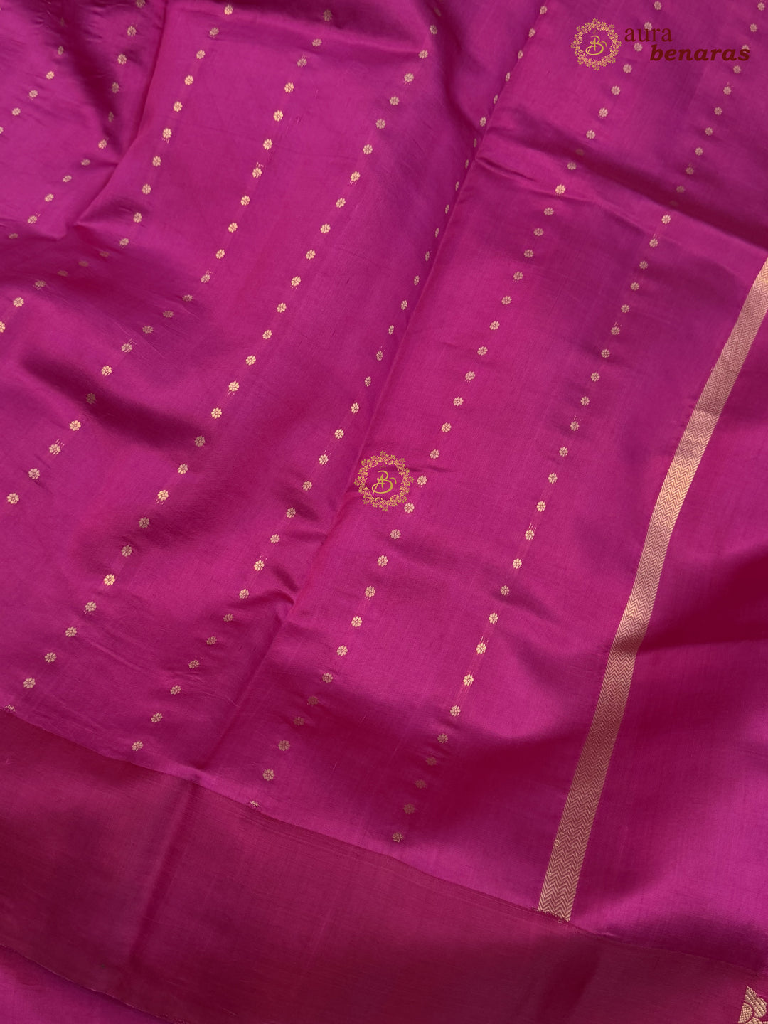 Rani Pink Pure Silk Handloom Banarasi Saree with Kadhwa Motifs