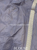 Greyish Lavender Pure Banarasi Handloom Katan Silk Saree - Aura Benaras