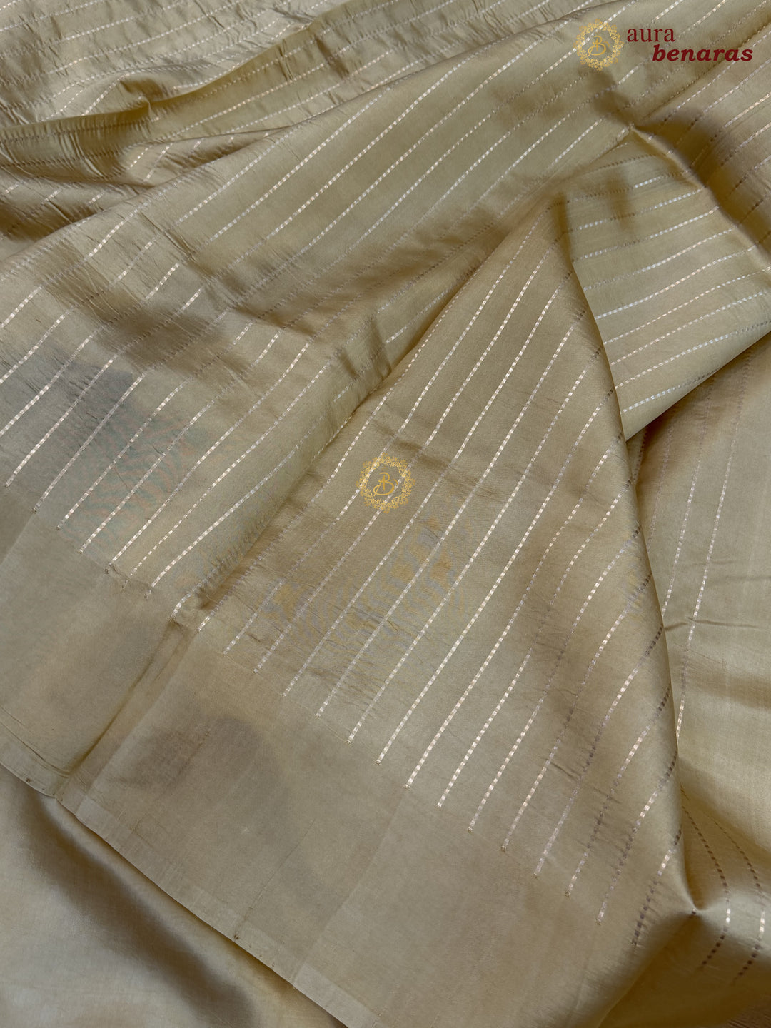Golden Banarasi Silk Saree | Kadhwa & Designer Border