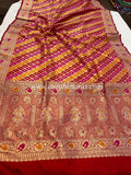 Red Rangkaat Banarasi Handloom Pure Katan Silk Saree - Aura Benaras