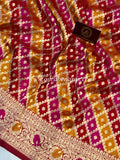 Red Rangkaat Banarasi Handloom Pure Katan Silk Saree - Aura Benaras