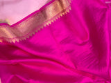 Baby Pink Pure Banarasi Handloom Silk Saree