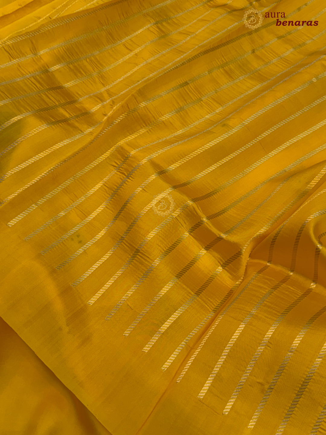 Yellow Banarasi Silk Saree | Kadhwa & Designer Border