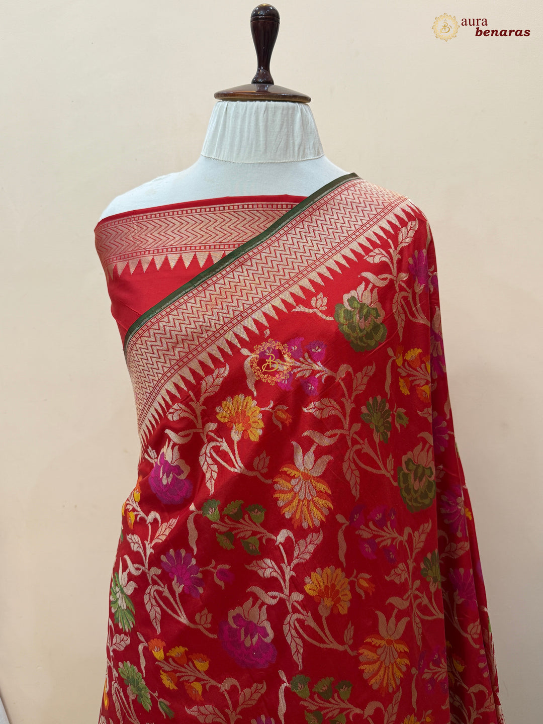 Red Pure Katan silk Handloom Banarasi Saree