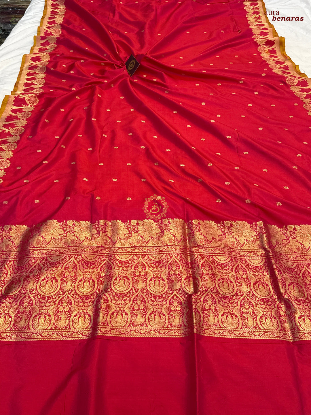 Pink Pure Katan Silk Handloom Banarasi Saree