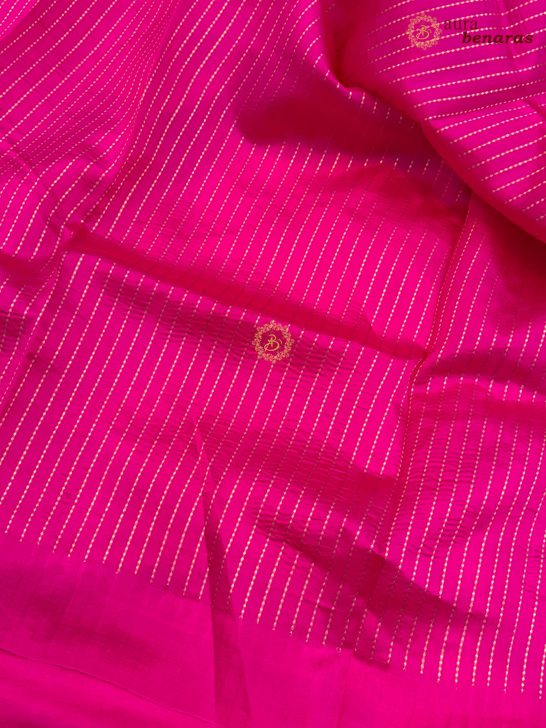 Rani Pink Pure Silk Handloom Banarasi Saree - AuraBenaras