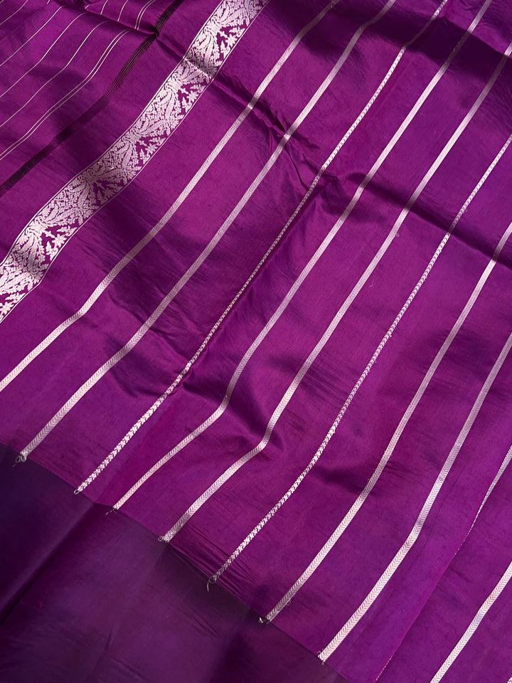 Blackberry Pure Silk Handloom Banarasi Saree