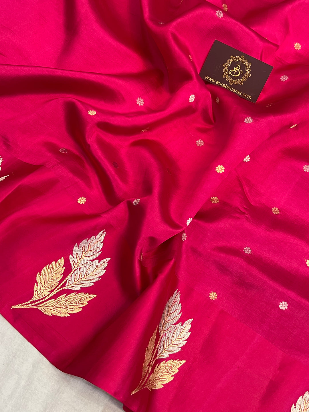 Pink Pure Silk Banarasi Saree – Kadhwa Motifs & Mashru Border
