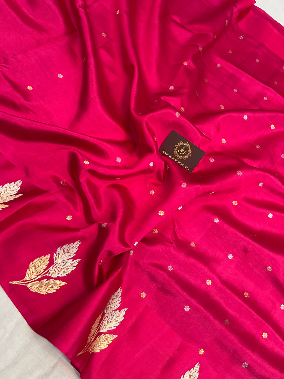 Pink Pure Silk Banarasi Saree – Kadhwa Motifs & Mashru Border