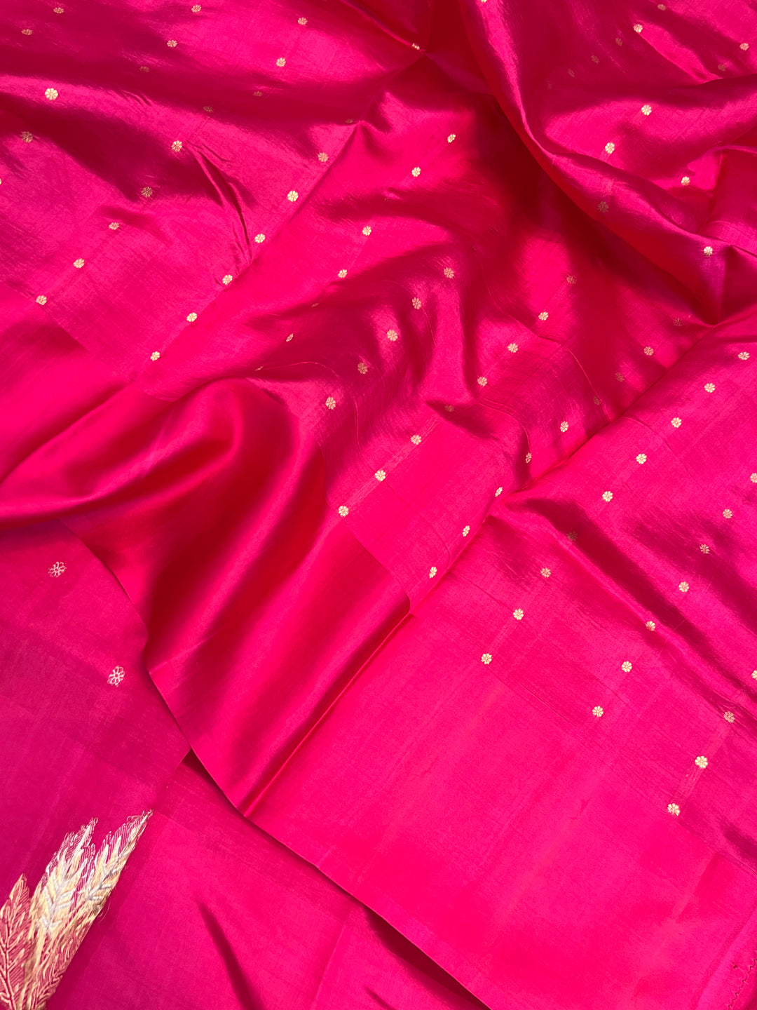 Pink Pure Silk Banarasi Saree – Kadhwa Motifs & Mashru Border