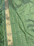 Pista Green Banarasi Handloom Katan Silk Saree - Aura Benaras