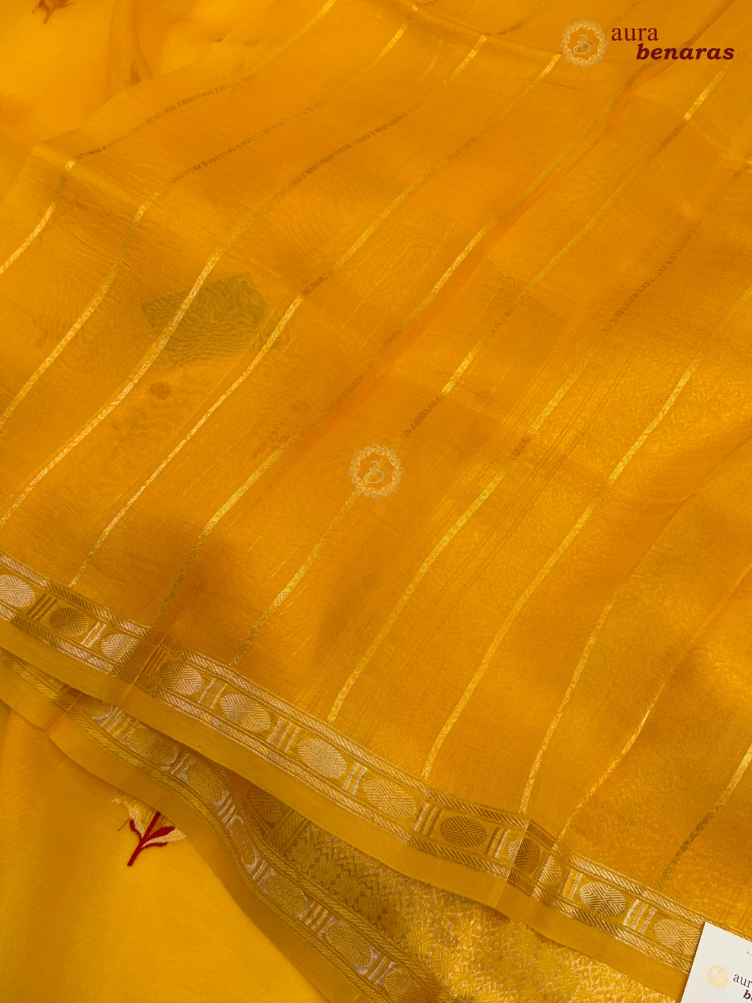 Yellow Silk Banarasi Saree with Kadhwa Zari & Meenakari