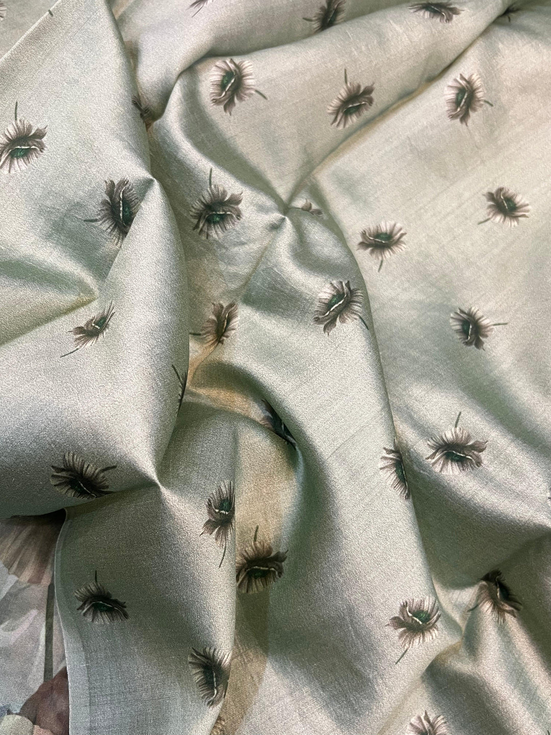 Yellow-Green Shaded Banarasi Handloom Kora Silk Saree