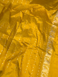 Yellow Banarasi Handloom Katan Silk Saree - Aura Benaras