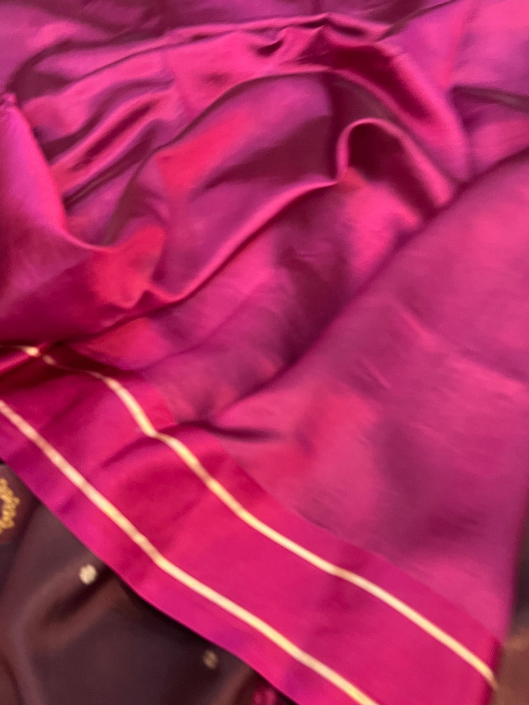 Brown Pure Banarasi Handloom Silk Saree - Aura Benaras