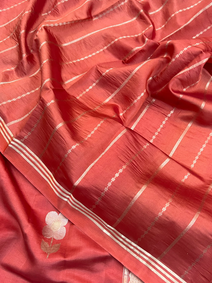 Blush Pink Pure Silk Handloom Banarasi Saree