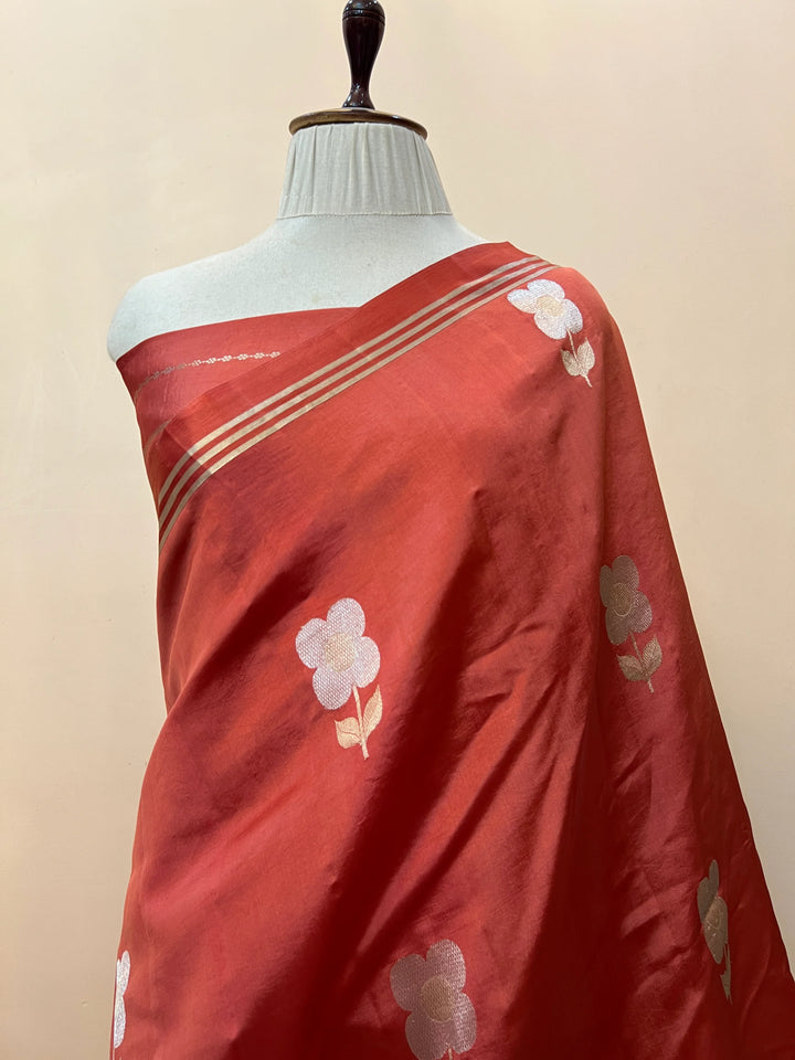 Blush Pink Pure Silk Handloom Banarasi Saree