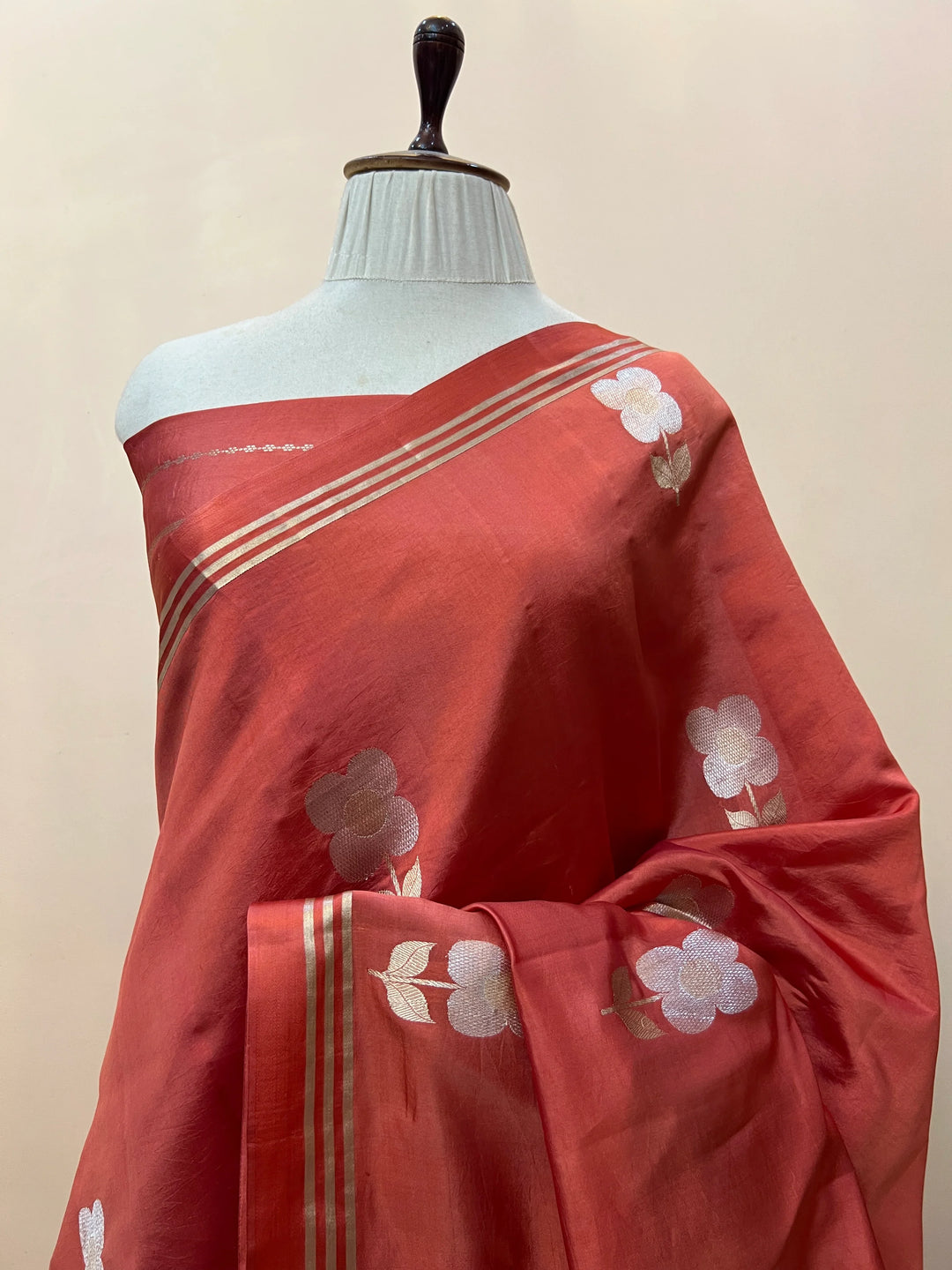 Blush Pink Pure Silk Handloom Banarasi Saree