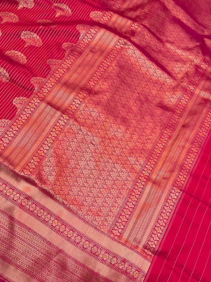 Rani Pure Katan silk Handloom Banarasi Saree