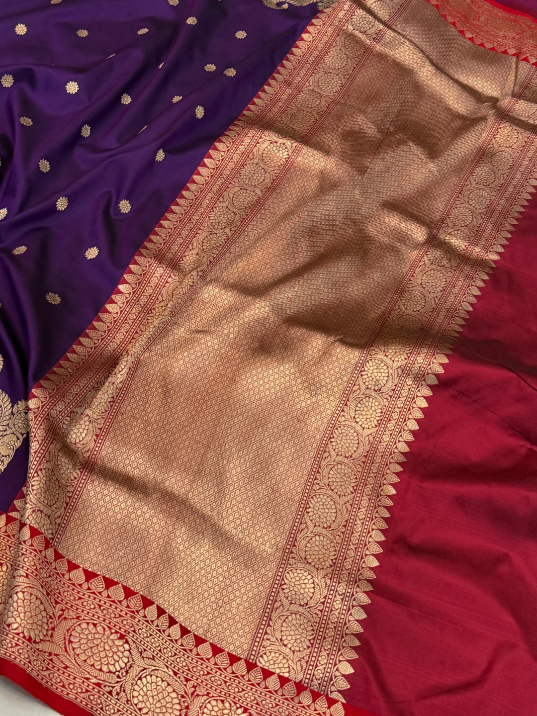 Purple Pure Banarasi Handloom Katan Silk Saree