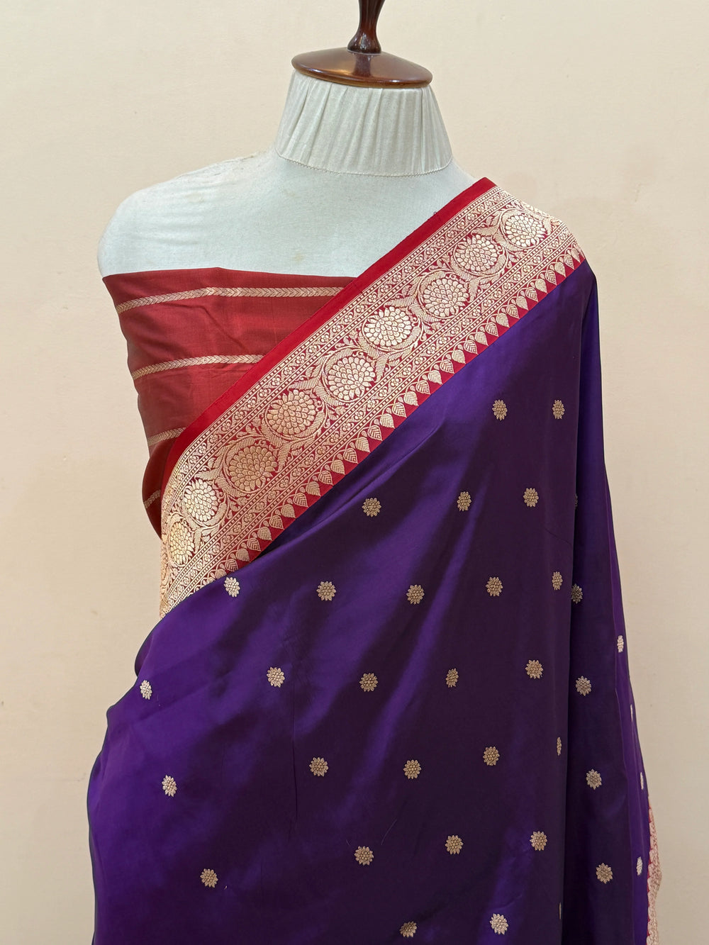 Purple Pure Banarasi Handloom Katan Silk Saree