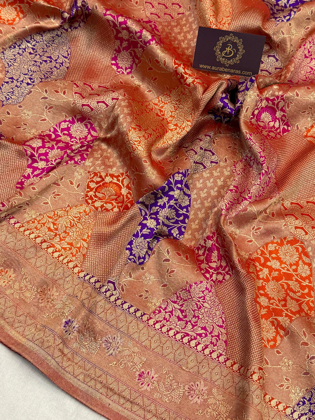 Rani Pink Pure Katan silk Handloom Banarasi Saree
