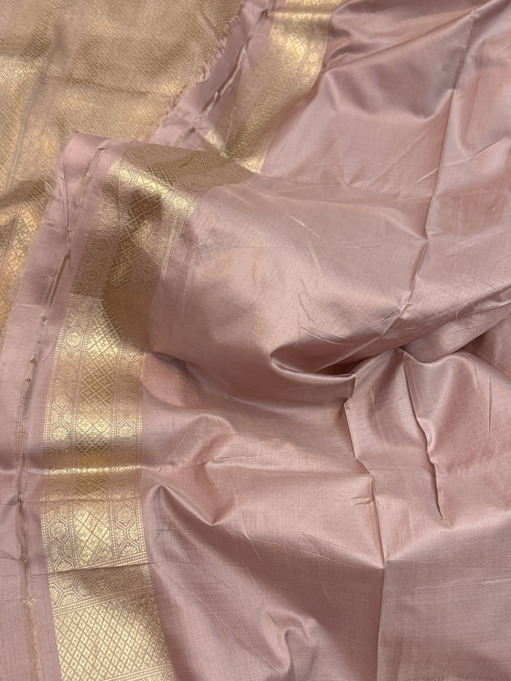 Old Rose Pure Katan silk Handloom Banarasi Saree