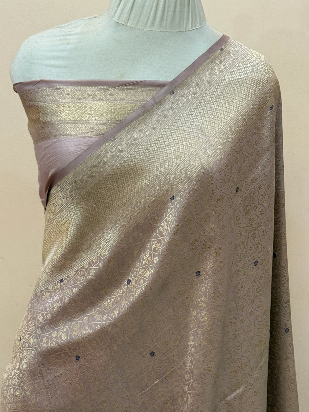 Old Rose Pure Katan silk Handloom Banarasi Saree