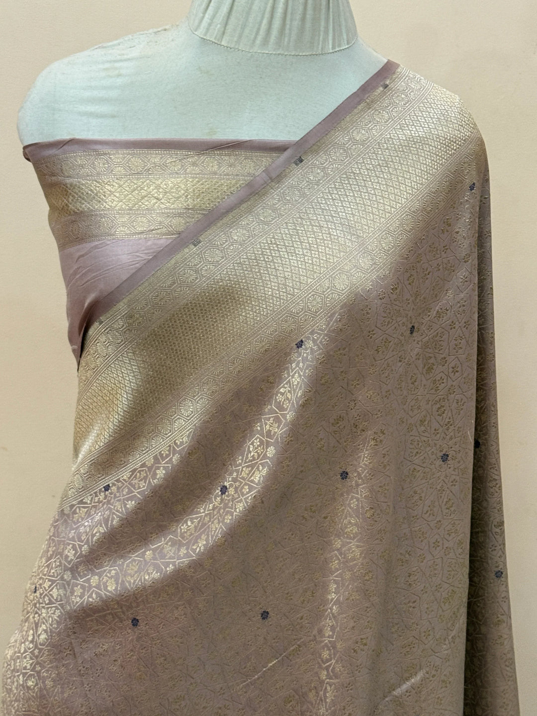 Old Rose Pure Katan silk Handloom Banarasi Saree
