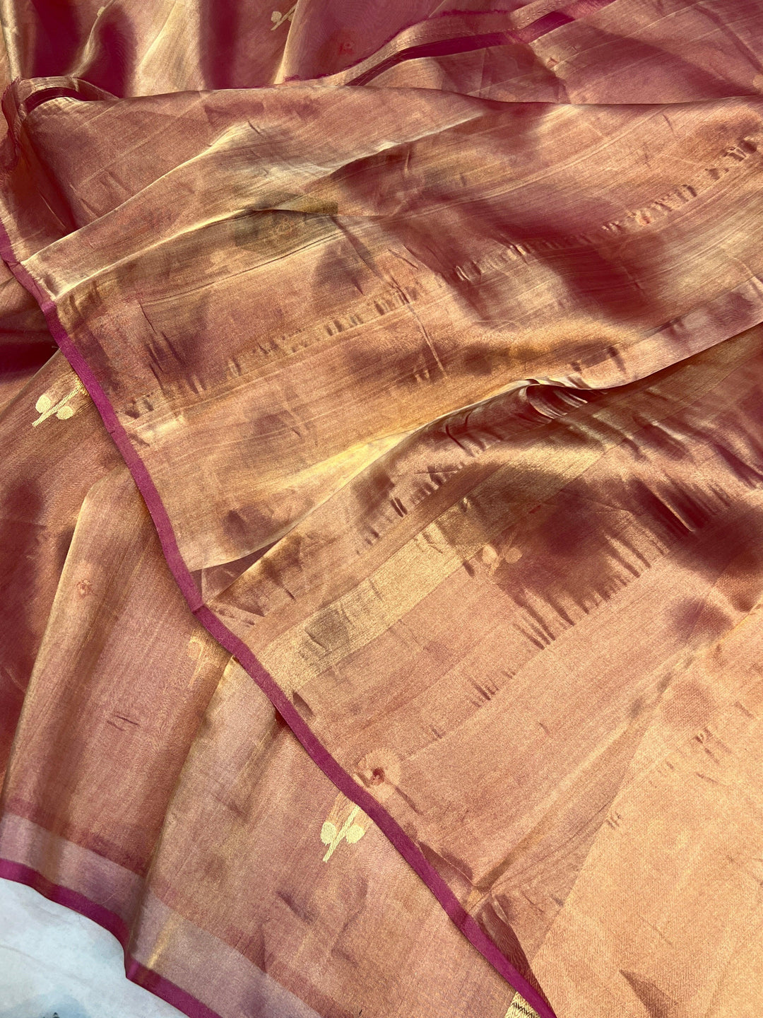 Pink Pure Tissue Silk Handloom Banarasi Saree