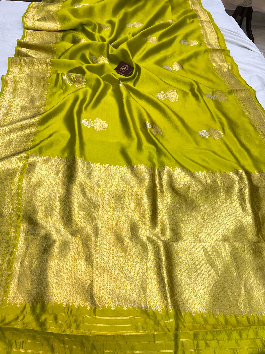 Buy Pure Silk Banarasi Saree – Kadhwa Sona Rupa & Zari Border