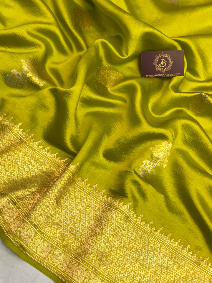 Buy Pure Silk Banarasi Saree – Kadhwa Sona Rupa & Zari Border