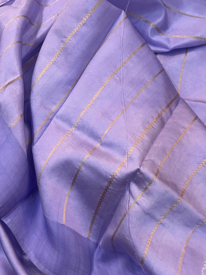 Lavender Pure Banarasi Handloom Silk Saree