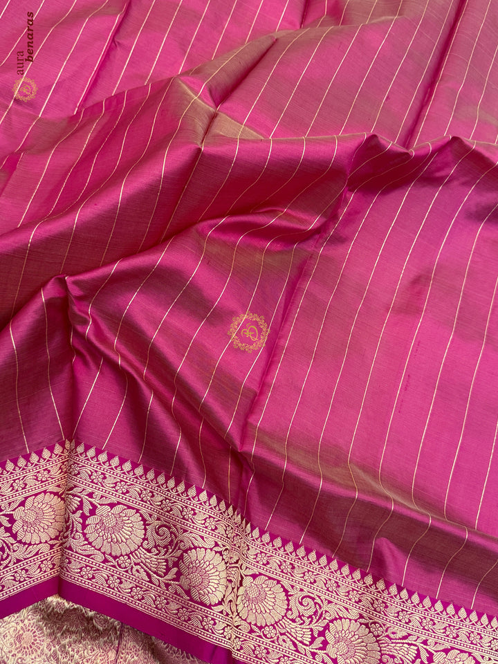 Mint Green Banarasi Handloom Kora Silk Saree