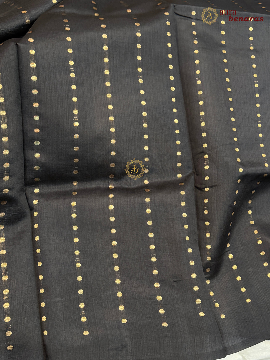 Black Pure Silk Handloom Banarasi Saree with Kadhwa Motifs