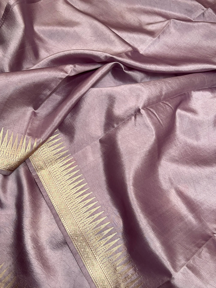 Lavender Pure Banarasi Handloom Silk Saree | Aura Benaras