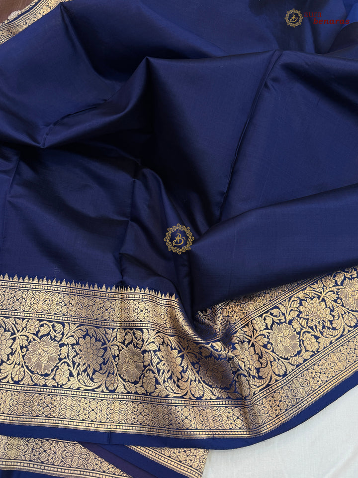 Brown Banarasi Handloom Kora Silk Saree